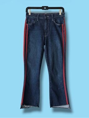 💕MOTHER Insider Step Crop Fray Jeans in Speed Racer Wash • Size 27